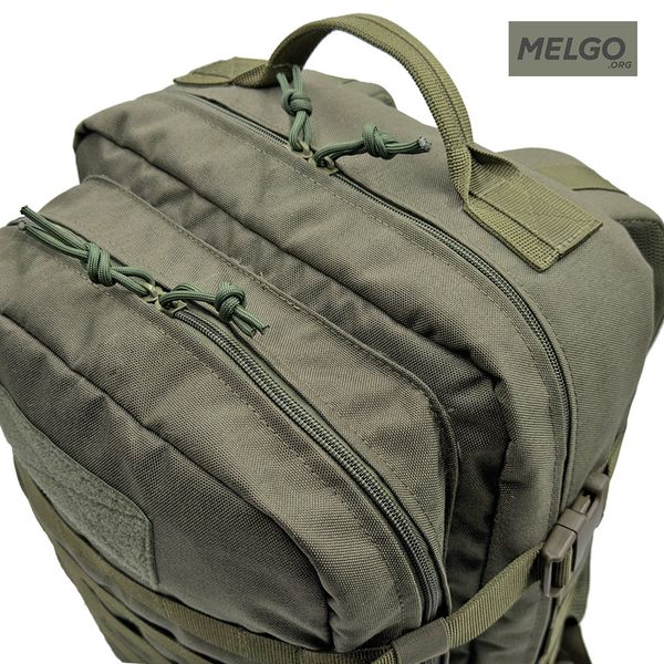 Рюкзак тактичний 40 літрів полікордура темна Олива (olive) MELGO армійський, штурмовий MG_RUKZAK_POLY_OLIVE фото